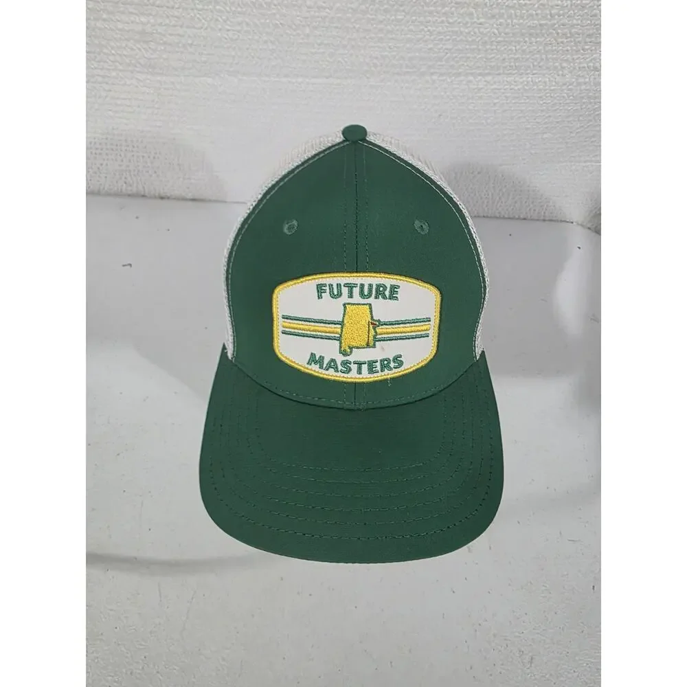 Future Masters Golf Trucker Hat Pukka Green White Mesh Patch Snapback Hat